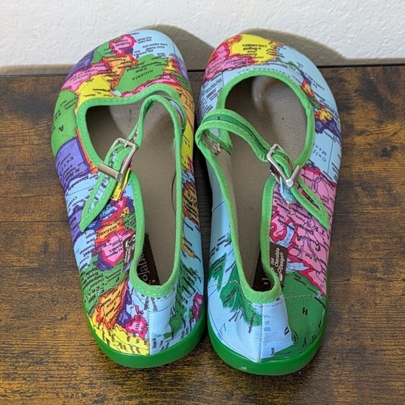 Chocolaticas Bon Voyage Womens Mary Jane Flat Size 5.5-6/36 Hot Chocolate Design - Picture 4 of 12